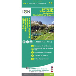 Carte IGN TOP 75 Gavarnie / Neouvielle / Luchonnais