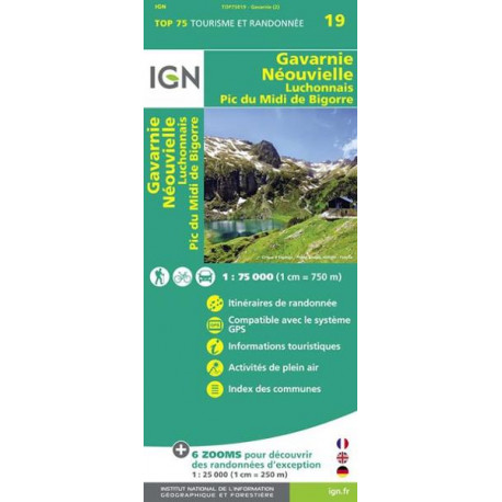 Carte IGN TOP 75 Gavarnie / Neouvielle / Luchonnais