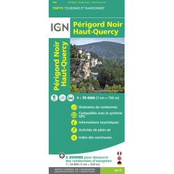 Carte IGN TOP 75 Périgord noir / Haut-Quercy