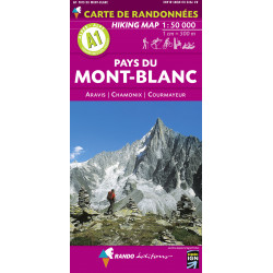 Carte de randonnées Alpes  A1 - Pays du Mont-Blanc 1/50.000