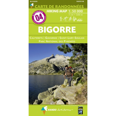 CARTE DE RANDONNEE PYRENEES N°4 BIGORRE Cauterets Gavarnie PN des Pyrénées