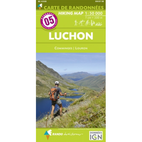 CARTE DE RANDONNEE PYRENEES N°5 LUCHON Comminges Louron