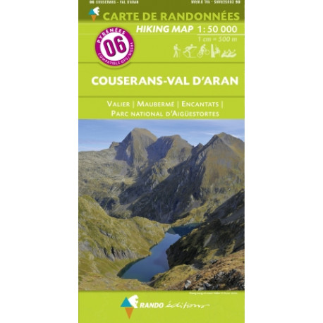 CARTE DE RANDONNEE PYRENEES N°6 COUSERANS Valier Maubermé