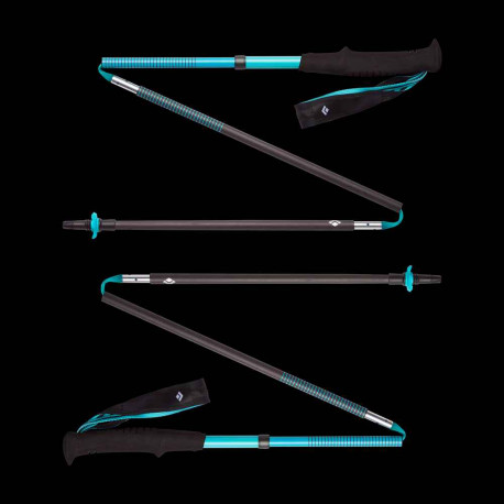 Black D. W's distance carbon z trekking/ running poles