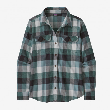 Patagonia W's Long-Sleeved Organic Cotton MW Fjord Flannel Shirt.