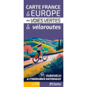 Carte France et Europe des voies vertes et veloroutes.
