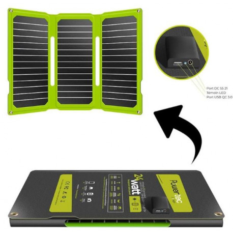 Powertec Panneau Solaire PT FLAP 24W.