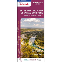 Topocarte FFR Entre pont du Gard et vall&eacute;e du rh&ocirc;ne T301