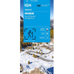 Carte de randonnée TOP25 IGN 3536OT BRIANCON Serre-Chevallier
