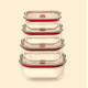 Black + Blum Glass Food Boxes Set x4.