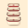 Black + Blum Glass Food Boxes Set x4.
