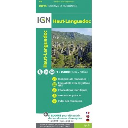 Carte IGN TOP 75  Haut Languedoc