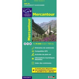 Carte IGN TOP 75 Mercantour