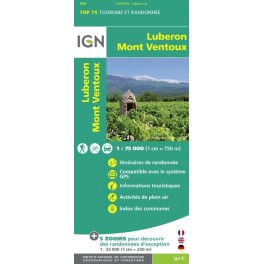 Carte IGN TOP 75 Luberon Mont Ventoux