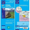Carte de randonnée TOP25 IGN 1547OT OSSAU Vallée d'Aspe PN des Pyrénées