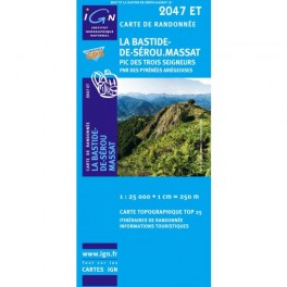 Carte de randonnée TOP 25 IGN 2047ET la Bastide de Sérou