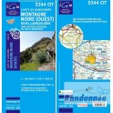 Carte de randonnée TOP25 IGN 2344OT MONTAGNE NOIRE OUEST Revel.Lbruguière PNR du Haut Languedoc