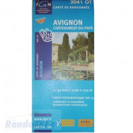 Carte de randonnée TOP25 IGN 3041OT AVIGNON