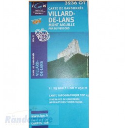 Carte de randonnée TOP25 IGN 3236OT VILLARD-DE-LANS PNR du Vercors