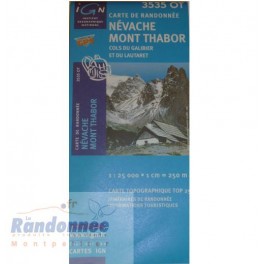 Carte de randonnée TOP25 IGN 3535OT NEVACHE MONT THABOR