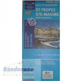 Carte de randonnée TOP25 IGN 3545OT ST-TROPEZ