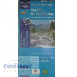 Carte de randonnée TOP25 IGN 3741OT VALLEE DE LA VESUBIE PN du Mercantour