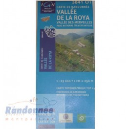 Carte de randonnée TOP25 IGN 3841OT VALLEE DE LA ROYA PN du Mercantour